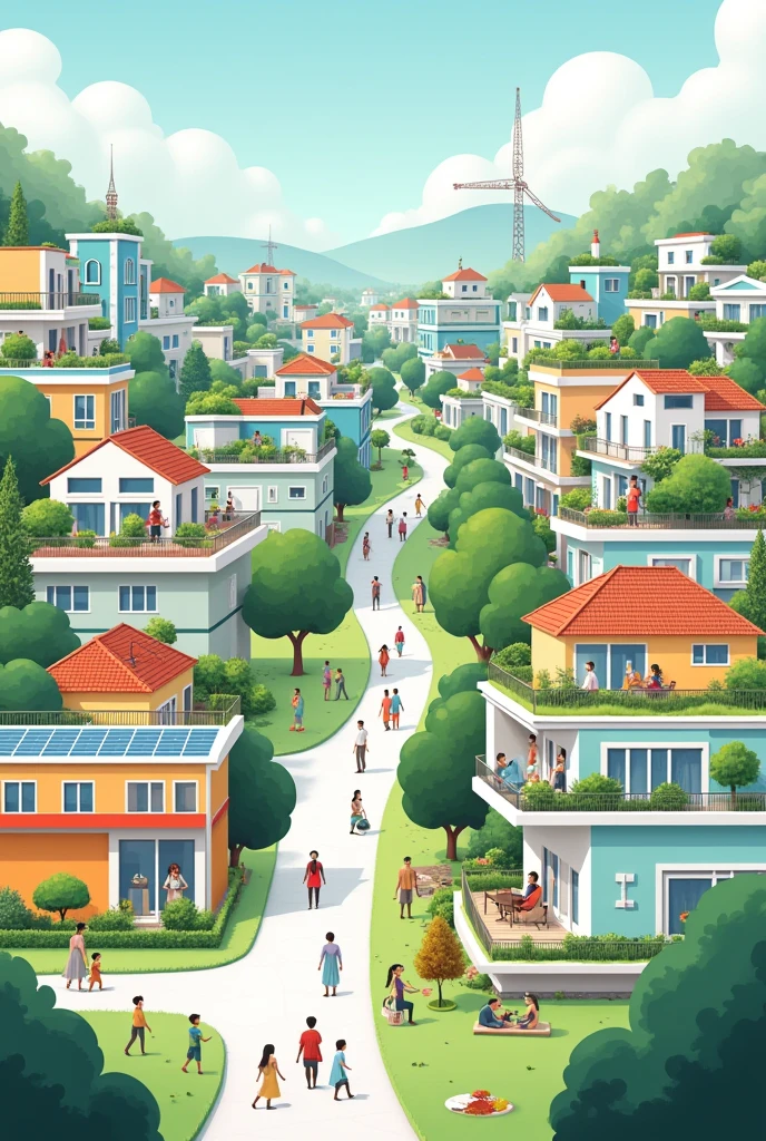 Graphic interpretation of the concepts of housing, sustainability, habitat and city from a socio-humanistic, cultural and environmental perspective