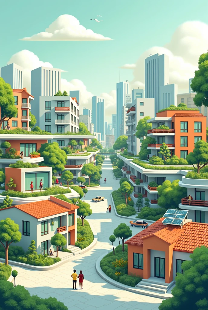Graphic interpretation of the concepts of housing, sustainability, habitat and city from a socio-humanistic, cultural and environmental perspective 