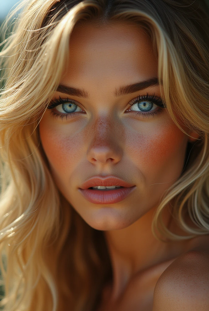 women, bakery, bee, left eye red, blue right eye, big tits, sex with a tall blond man