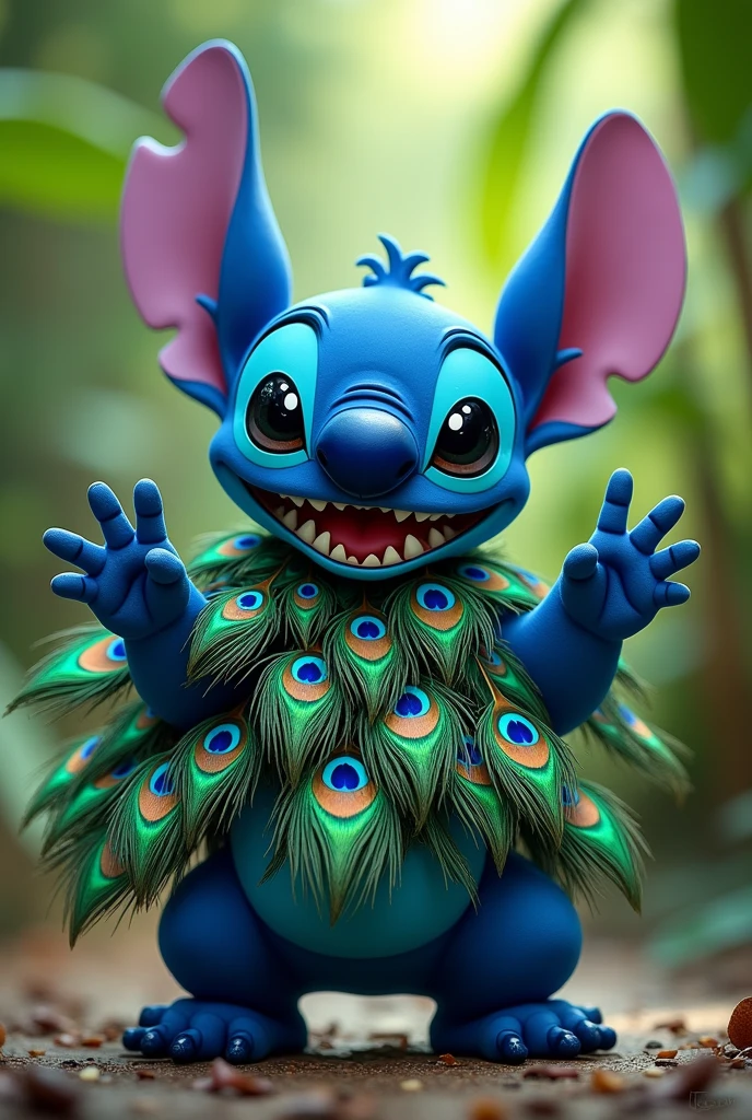 Stitch with lots of peacock feathers