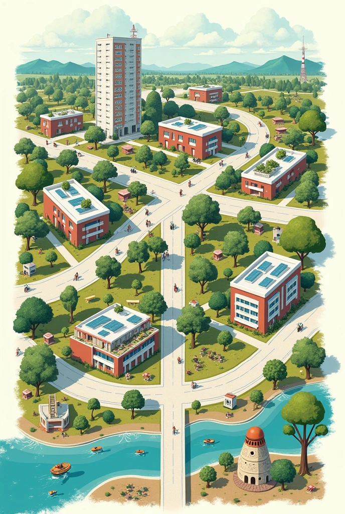 Graphic interpretation of the concepts of housing, sustainability, habitat and city from a socio-humanistic, cultural and environmental perspective