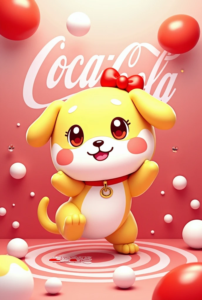 (Cocacola k-wave) (sanrio) (Cute animated pochacco)