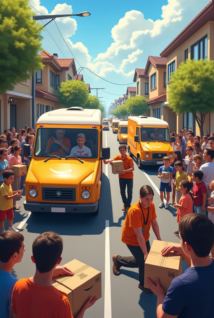 Amazon Images of packages coming to costumers