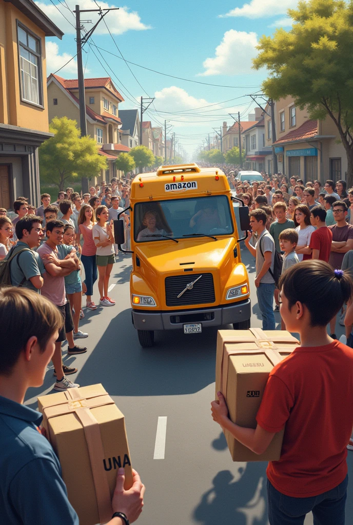 Amazon Images of packages coming to costumers