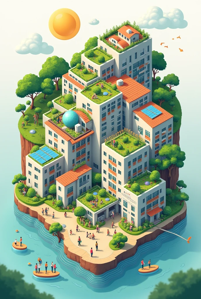 Graphic interpretation of the concepts of housing, sustainability, habitat and city from a socio-humanistic, cultural and environmental perspective