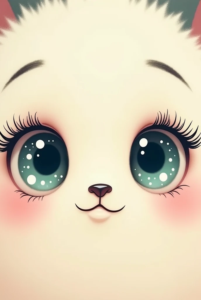 Cute polka dot eyes astetic