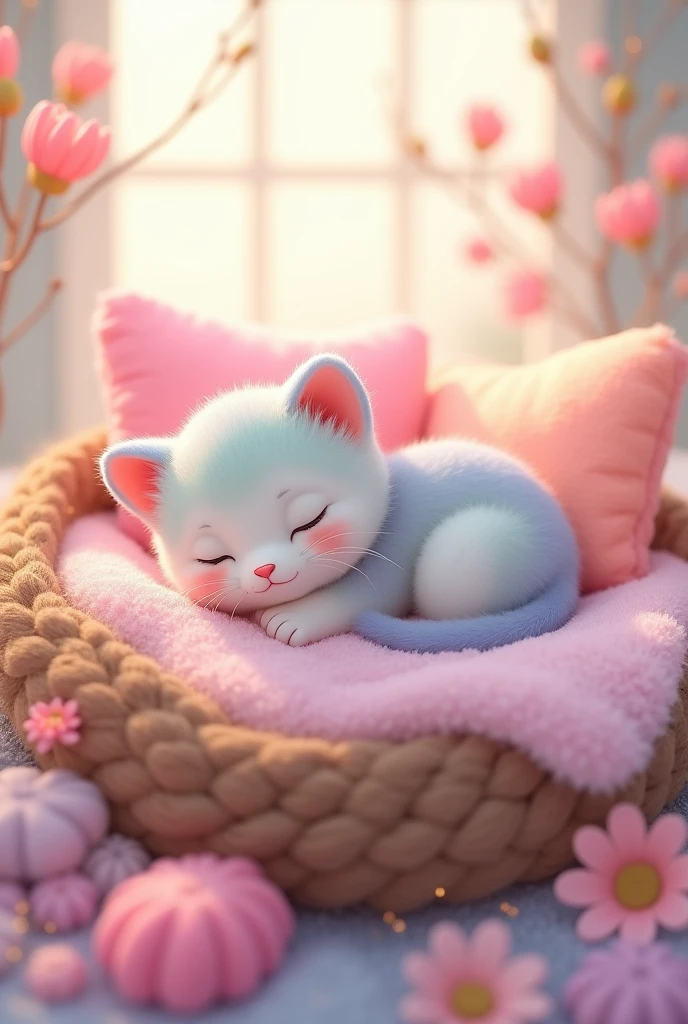 kawaii kitty sleeping
