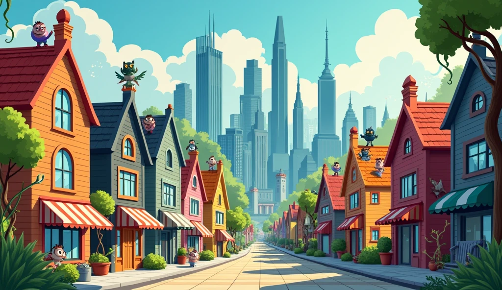 Create Gotham City Background for Toddlers without People,