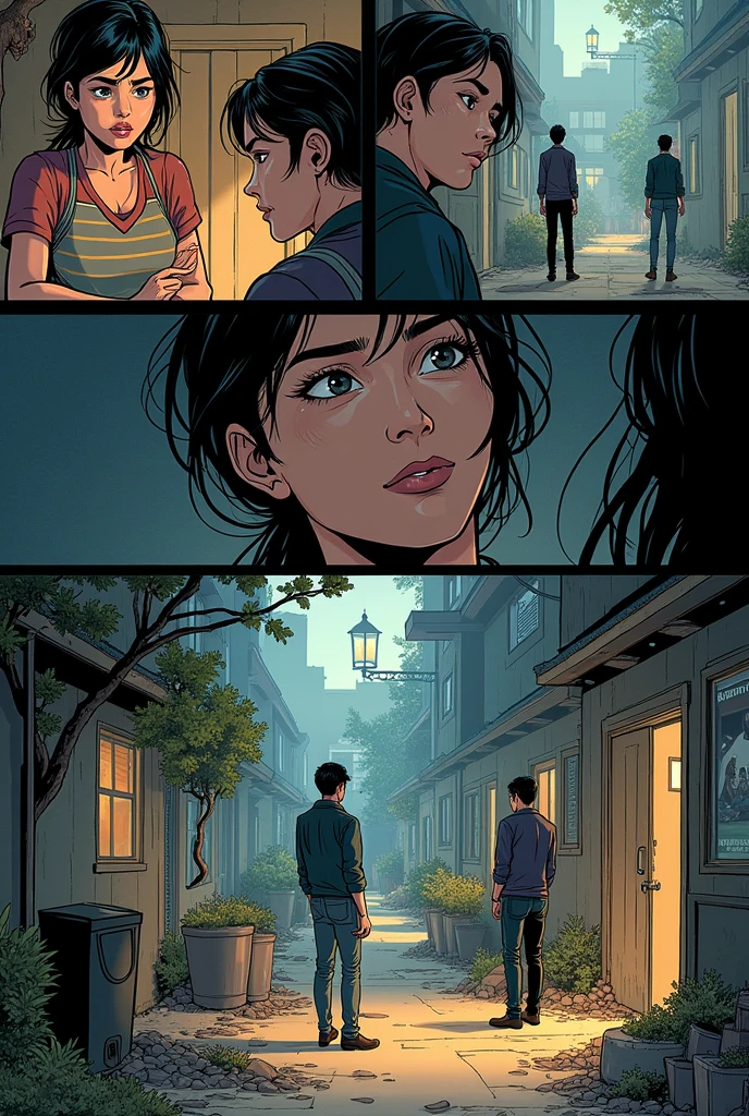 Make me a one-page drama comic with text and everything