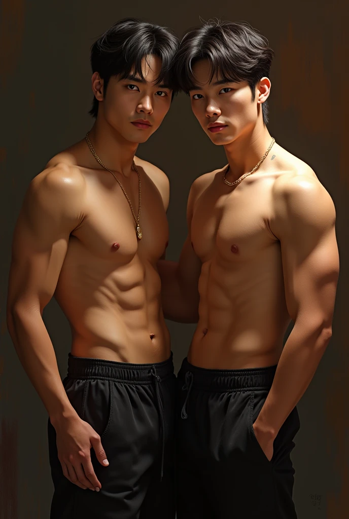 Kim taehyung and jimin without shirt 