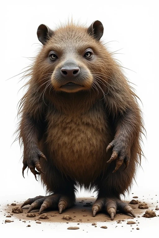 A dirty nutria like the one in the photo、Background is white