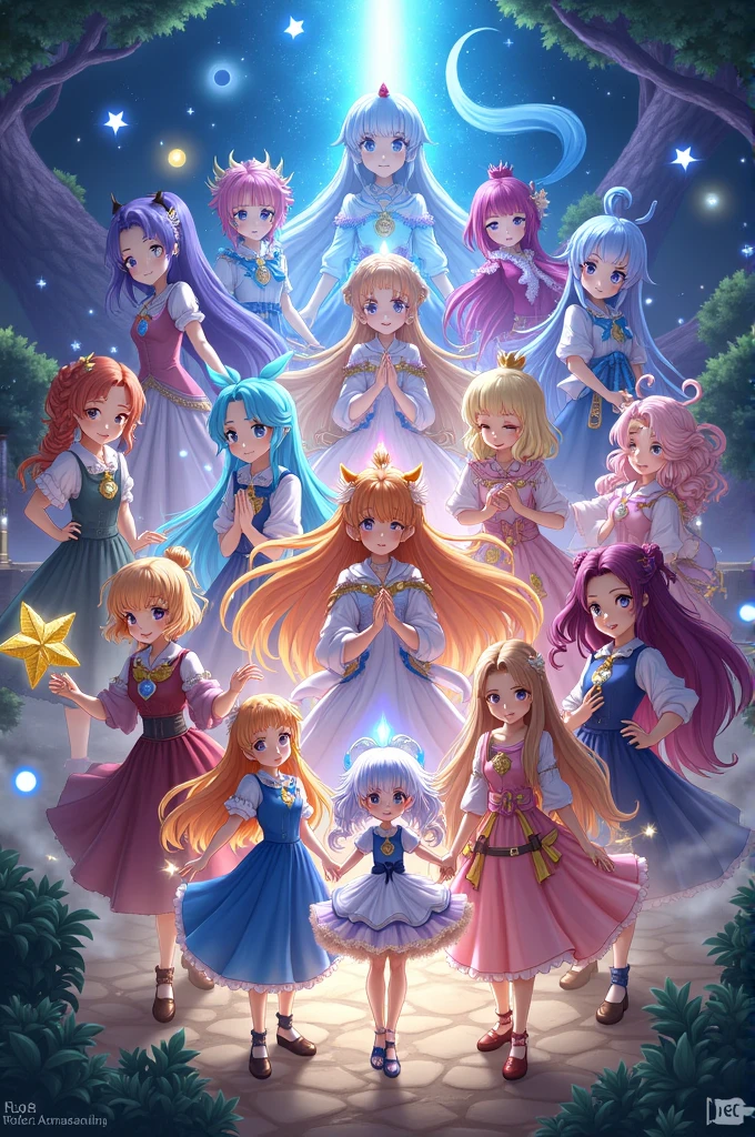 All of Lucy's celestial spirits along with her