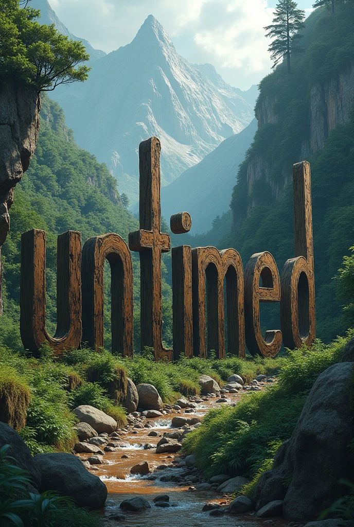 Create an image in which in the middle it says the word untamed