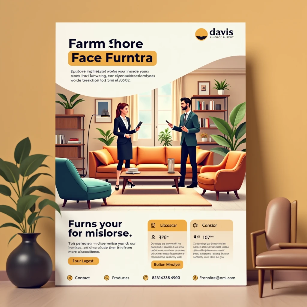 Create a flyer advertising a furniture store