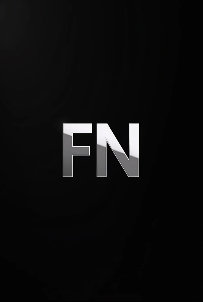 A logo with the initials FN LIDERES in metallic black and white with a black background