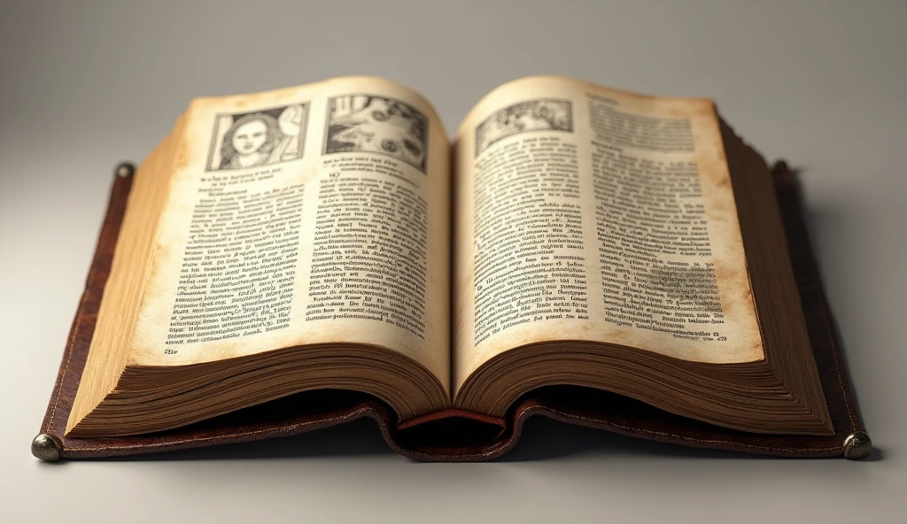 Generates an open book that covers the entire image where the two pages are visible without anything