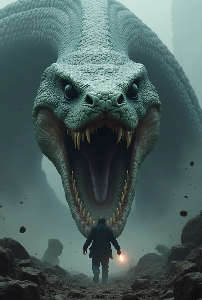 Spawns a giant snake attacking head on with its mouth open