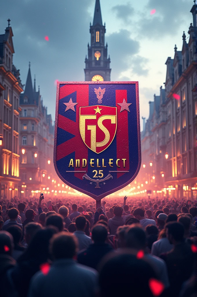 Generate me a realistic waterproof image of Anderlecht ( RSCA) 34 fois champion de Belgique mais qui cette fois ci fête son 35 titre