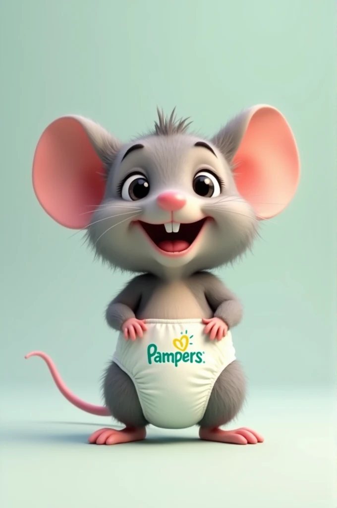 Smiling Mouse with Pampers