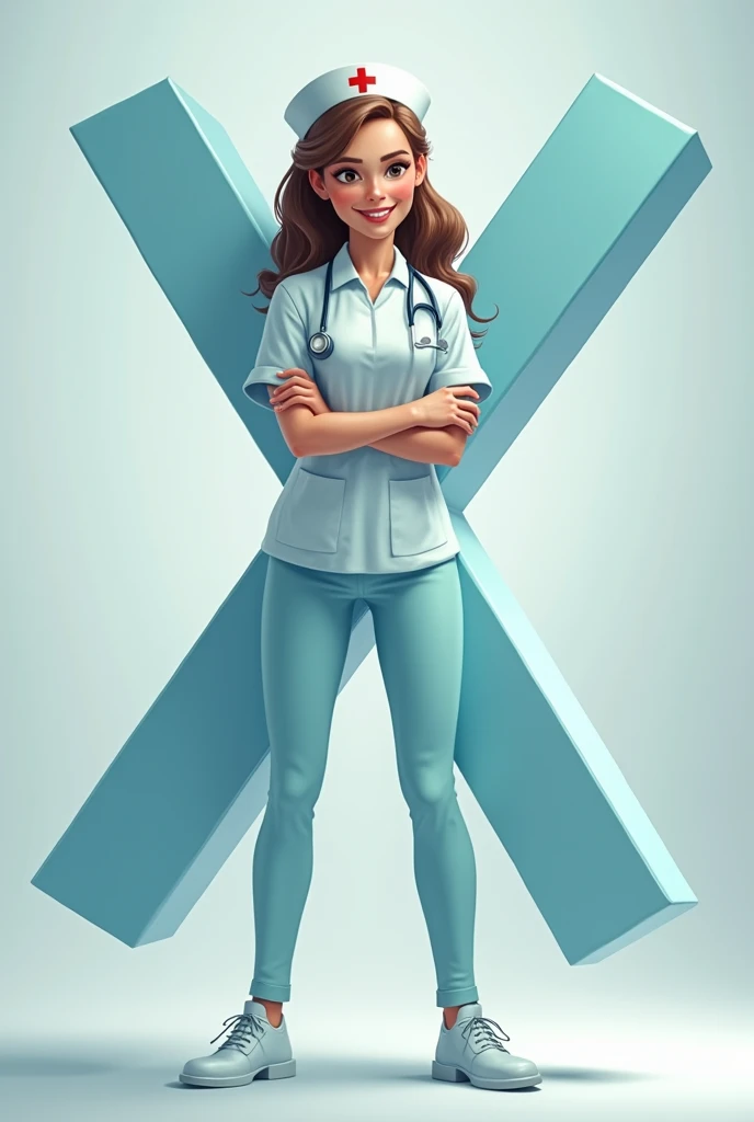 Make a letter x nurse