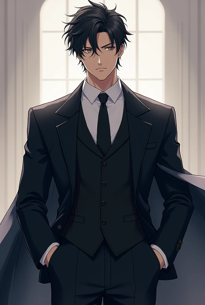yuji itadori in realistic formal clothes