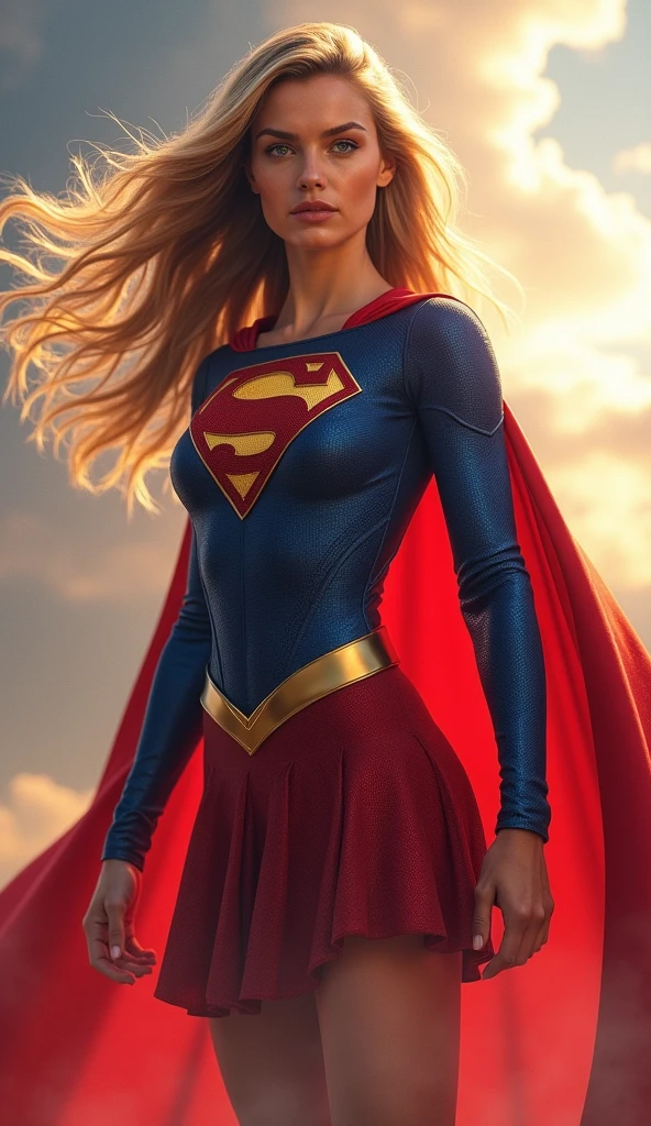 Very beautiful supergirl, whole body