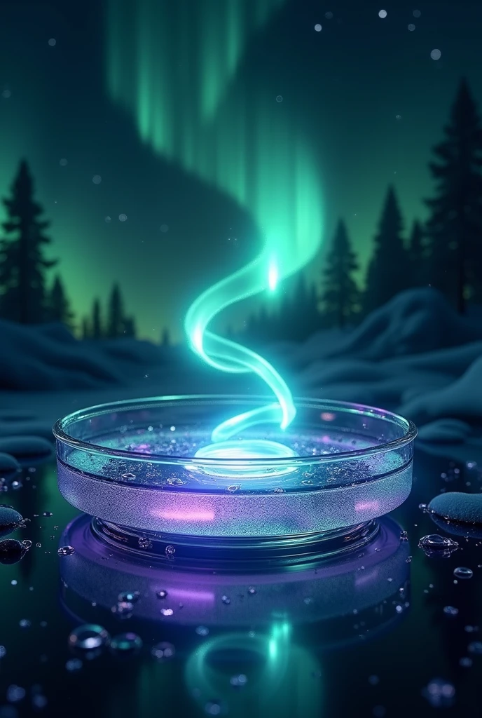 Borealis inside a petri dish