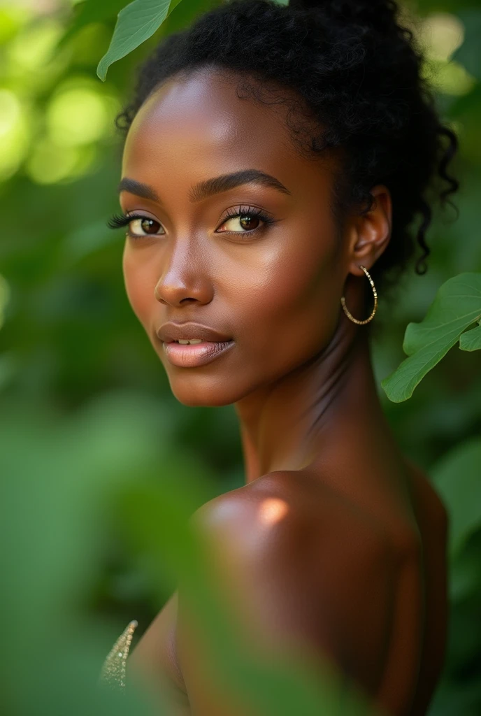 Beautiful woman advertising Tesfalem moringa moringa brand 