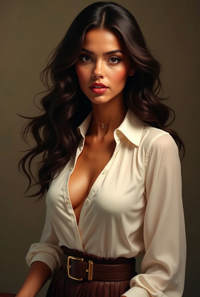 Amanda la russo with open t shirt boobs showing