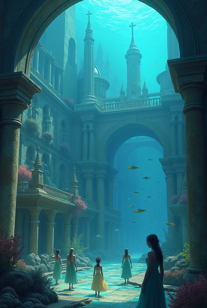 Atlantis, ocean, magic, poisson