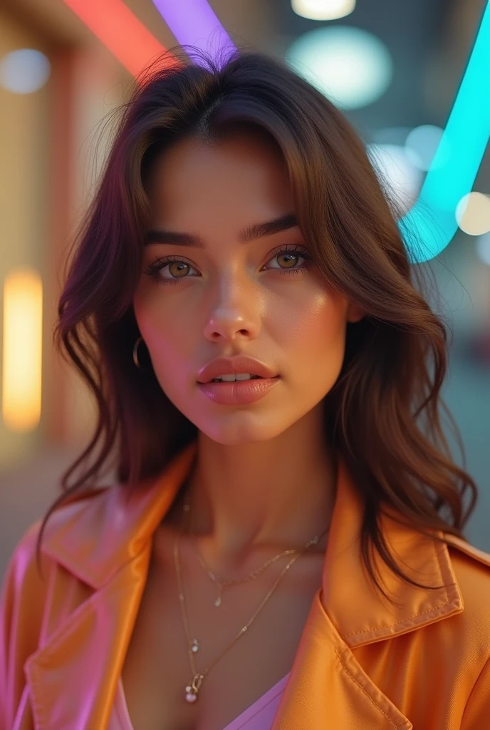 A beautiful woman influencer tiktok video