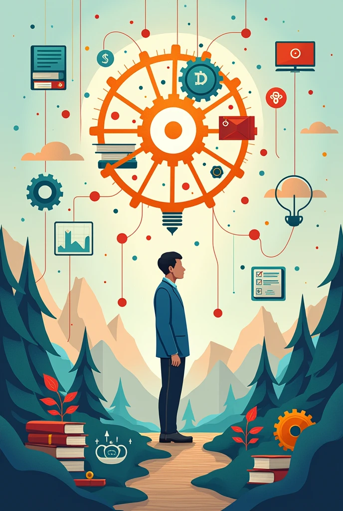 A drawing that represents the concept of curriculum in the teaching profession 
