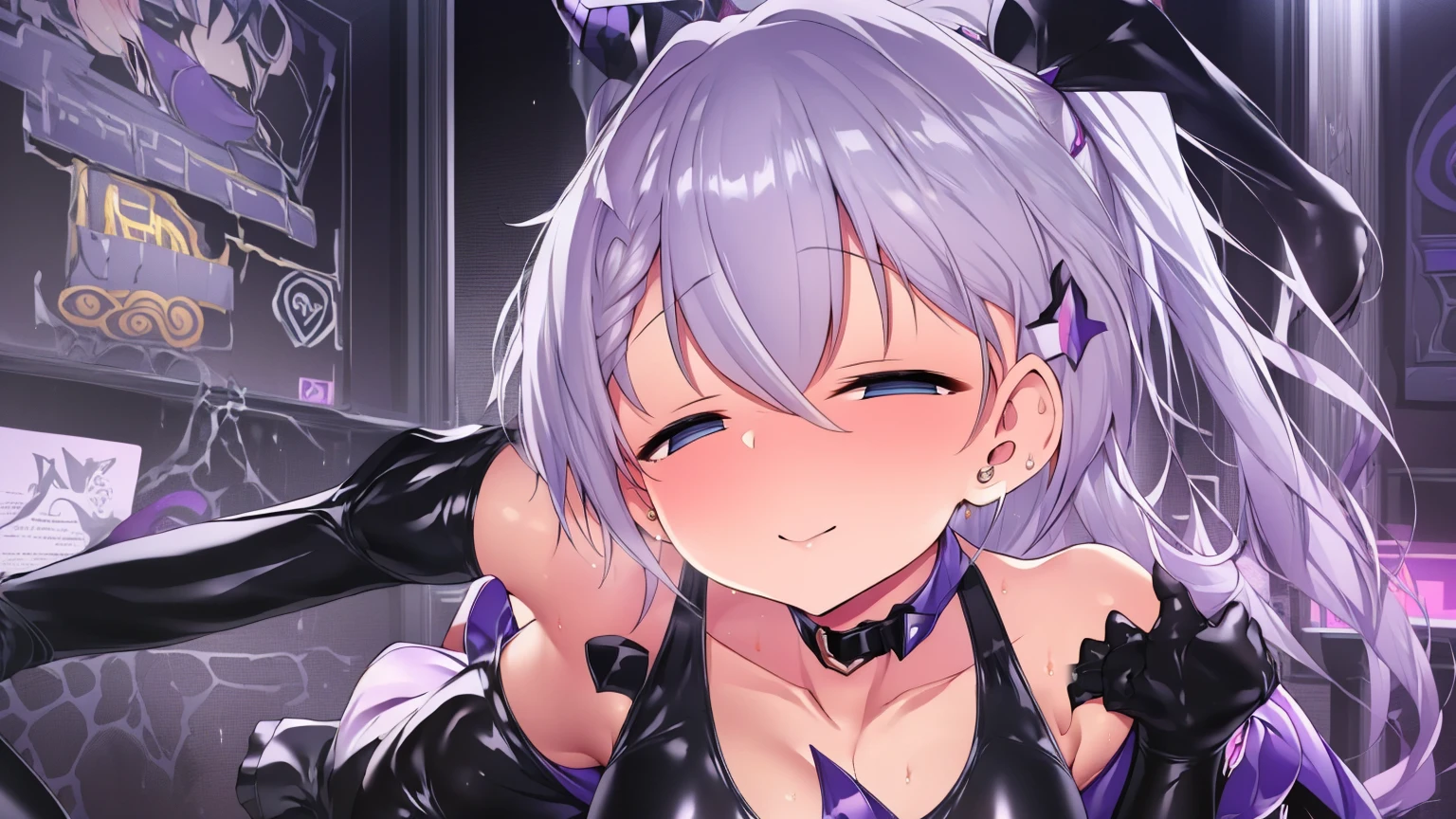 Highest quality、Super detailed high resolution Unity 8k wallpaper、Detailed perfect anatomy horny NSFW(1,girl) ((Obscene))(((rubber,dress))) Ample breasts　Beautiful breasts　Beautiful areola　((virgin))  (((Hollow Eyes)))　Brainwashed、Great body、Attractive body、Easy-going buttocks (((Prostitute)))(Bitch) ((((Adult entertainment establishment))))(((vip room))) (((Sexual reception))) (((Business card style)))