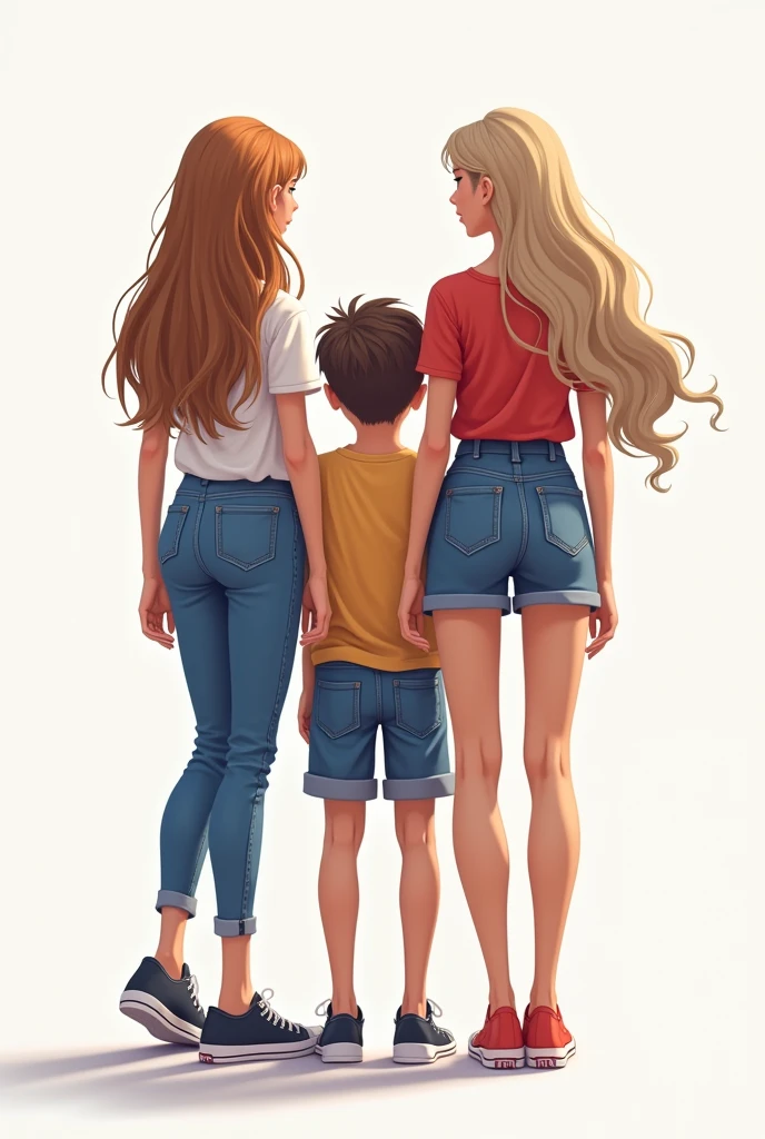  Create a logo for YouTube with these initials IFE, with 2 white teenage girls and a boy from behind 
