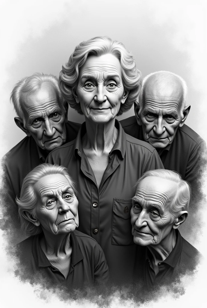 IdeiAs cartãozinho preto e branco com As seguintes informações: Dolores appeared. Elderly caregiver(As) e pesoAs doentes . phone: 49998035103