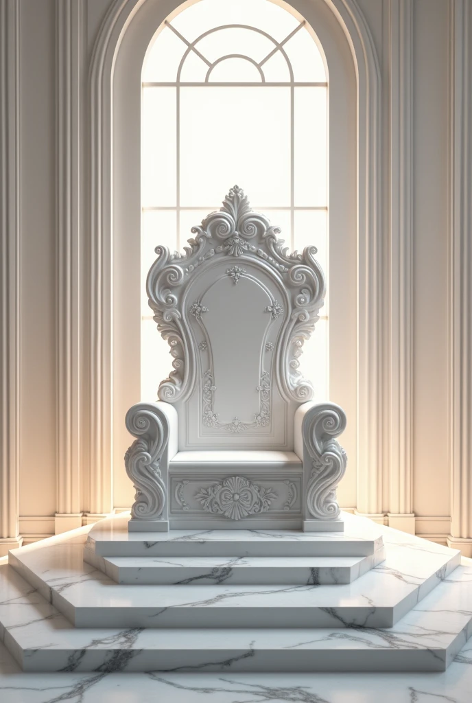 White marble throne