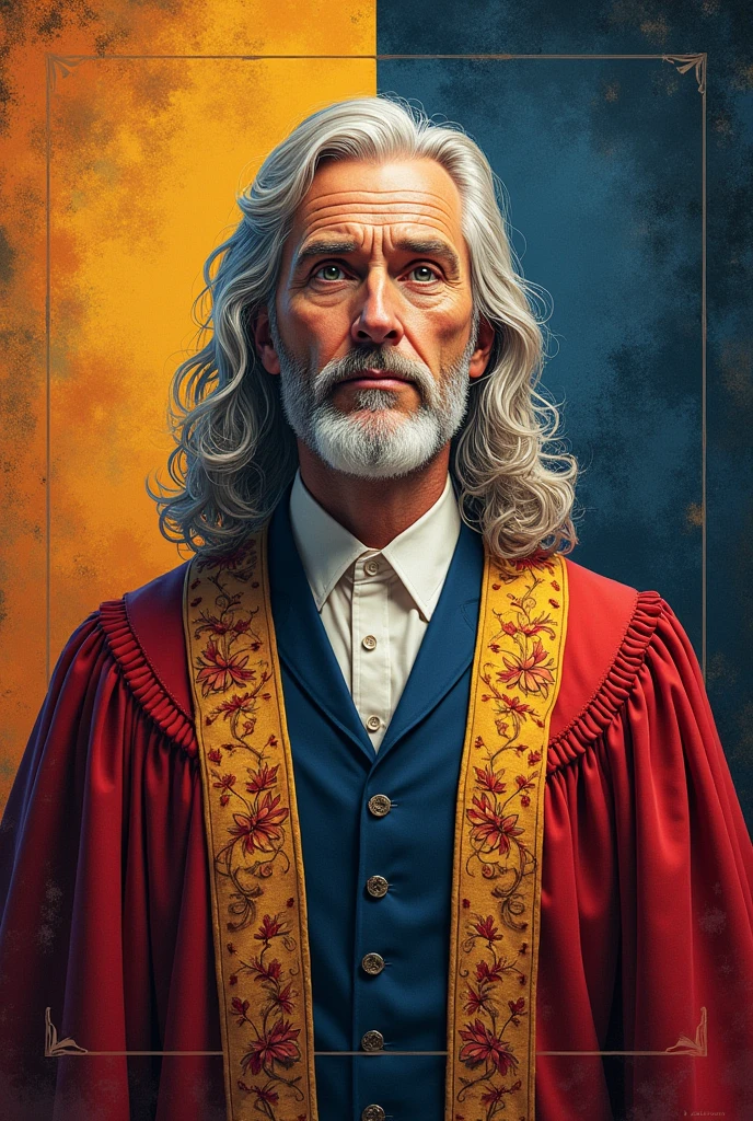 Create a larger real Christian Gram illustration with a background of half positive and half negative Gram stains