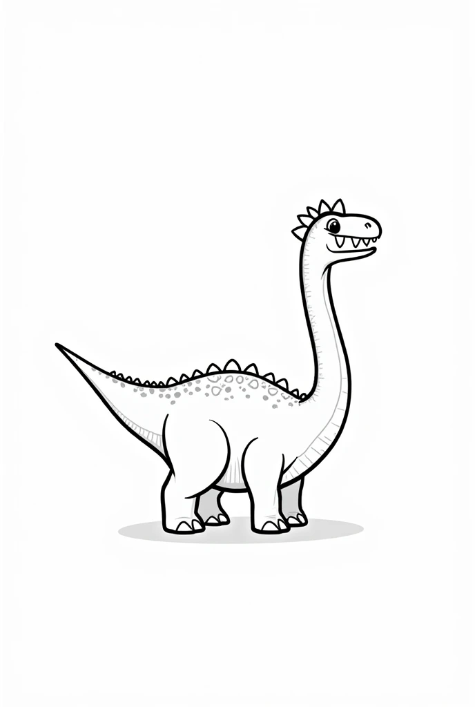 Generate 20 black and white dinosaur illustrations for children aged 3 to 10. The images should feature a variety of dinosaurs, such as T-Rex, Triceratops, Stegosaurus, and Velociraptor, in playful and friendly poses. The illustrations should be simple and clear, with bold outlines to make coloring easy and enjoyable for young kids. Each dinosaur should have expressive features and engaging details that capture the imagination of children.