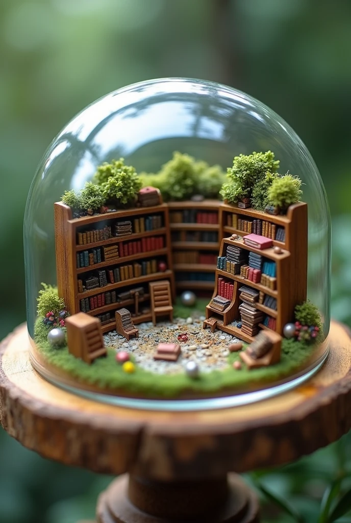 Library inside a petri dish