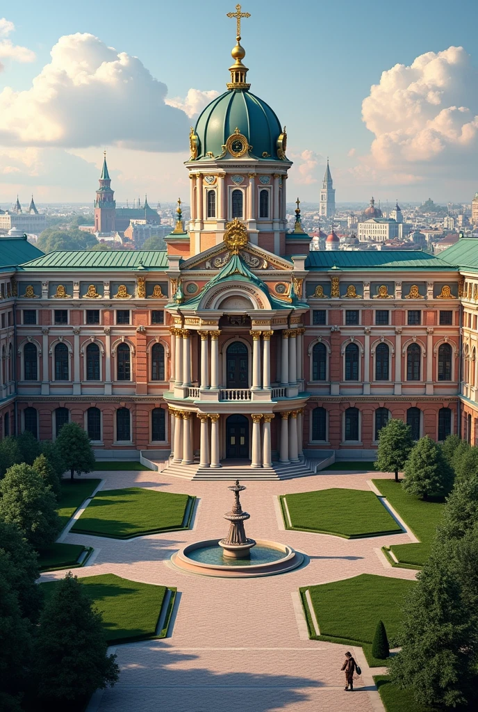 beautiful and luxuous high school on Rússia🇷🇺 view from outside and closely