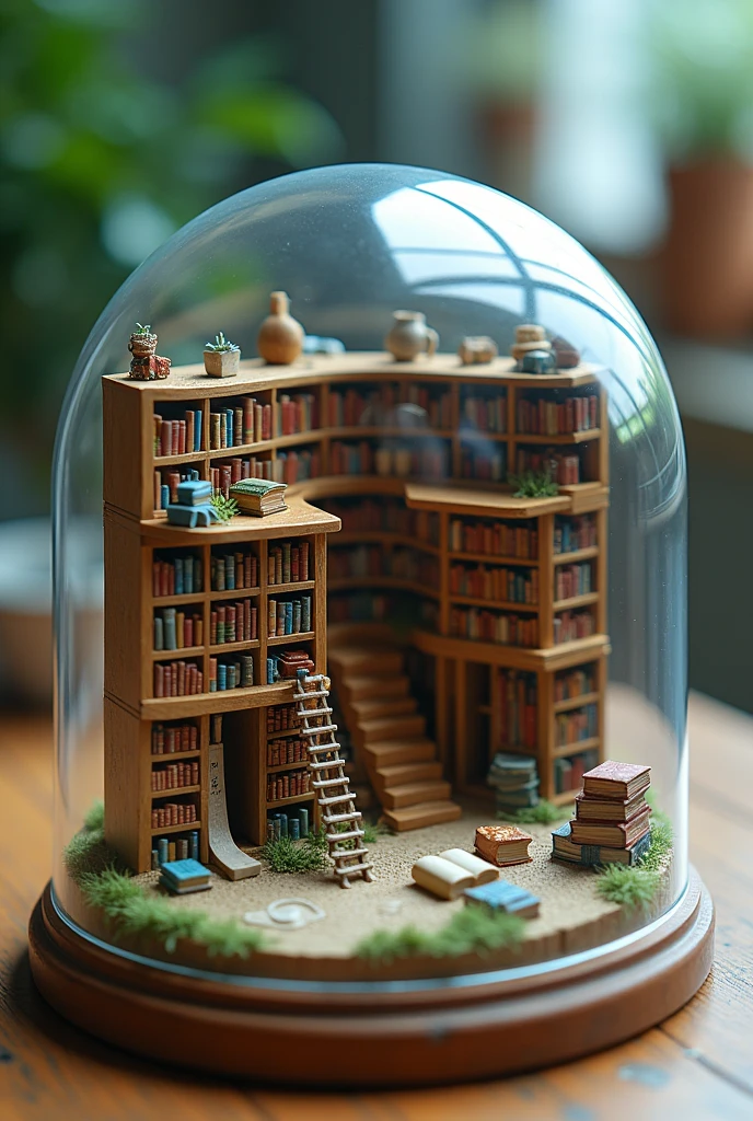 Library inside a petri dish