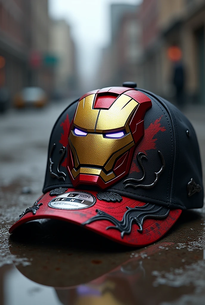 Cap with Iron Man mark 35 venom