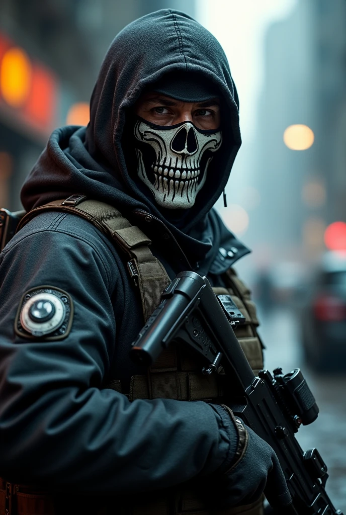 An image of a Call of Duty character Ghost for a WhatsApp profile picture