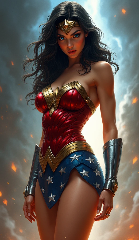 Very beautiful Wonder Woman, whole body, Naughty pose