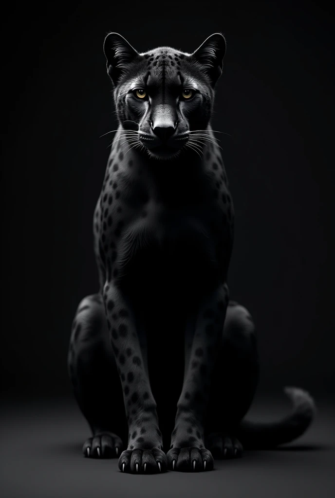 Completely black cheetah