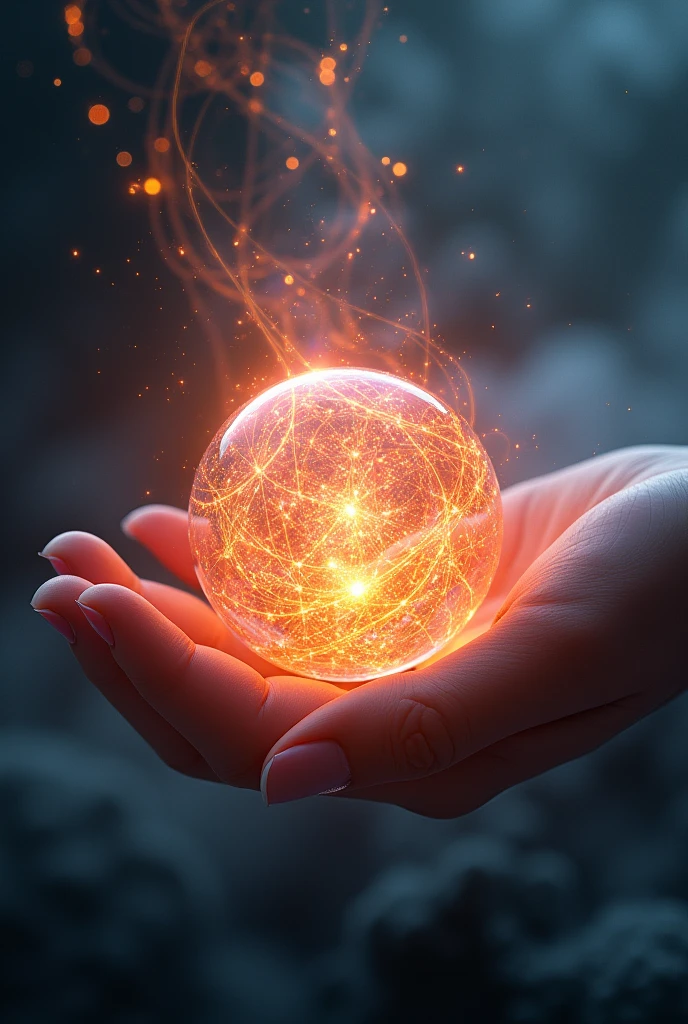 Creates a hand-sized energy core