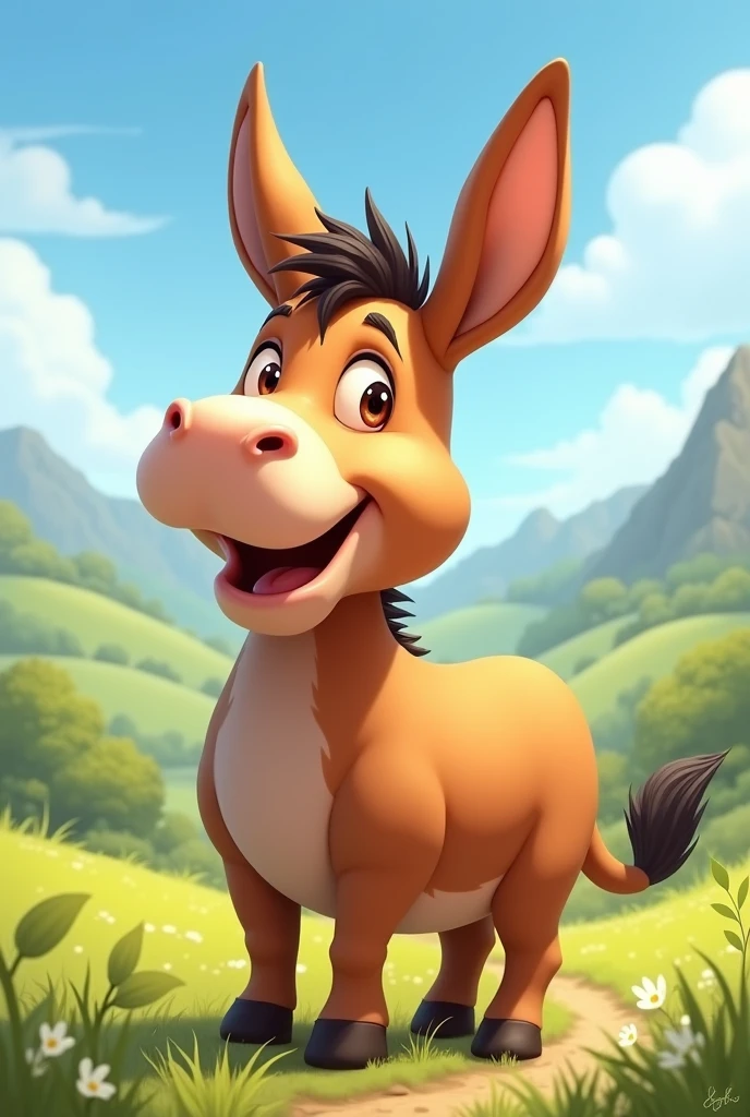 happy donkey