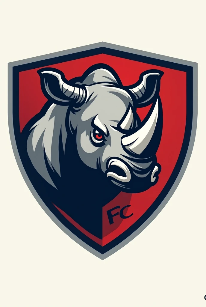 Create a logo for a football team called “Rinocerontes FC”. You can use the shield of the “Torino Football Club” from Italy as a base., simply basic. Torino Football Club replaces the bull in its logo with a rhinoceros.