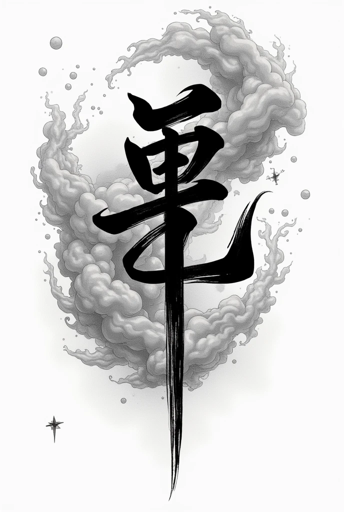 Generate a tattoo with the kanji Ten