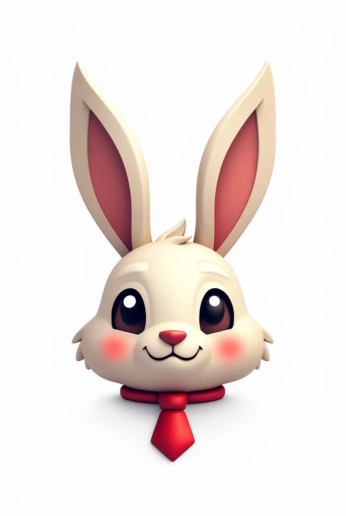 Like the current trending crypto game logos, like how the bunny head looks like with red nacktie and a white background.no body